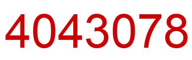 Number 4043078 red image