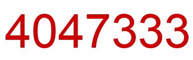 Número 4047333 imagen rojo