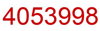 Número 4053998 imagen rojo