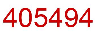 Number 405494 red image