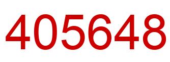 Número 405648 imagen rojo