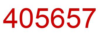 Number 405657 red image
