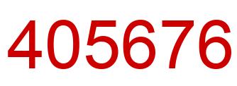 Number 405676 red image