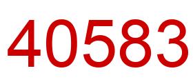 Número 40583 imagen rojo