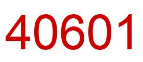 Number 40601 red image