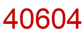 Number 40604 red image