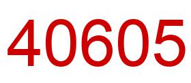 Number 40605 red image