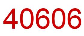 Number 40606 red image