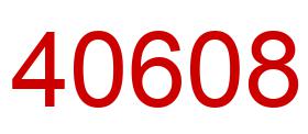 Number 40608 red image