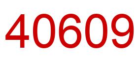 Number 40609 red image