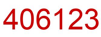 Number 406123 red image