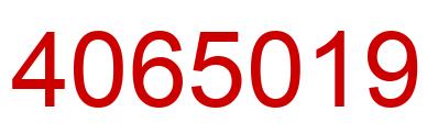 Number 4065019 red image
