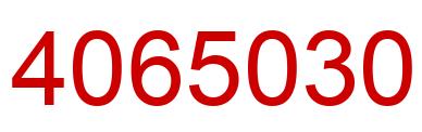 Number 4065030 red image