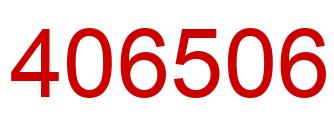 Number 406506 red image