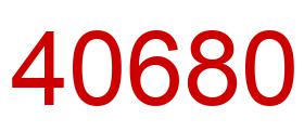 Number 40680 red image