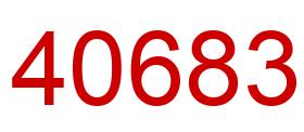 Number 40683 red image