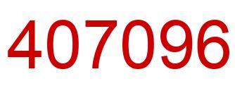 Number 407096 red image