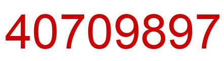 Number 40709897 red image