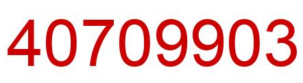 Number 40709903 red image
