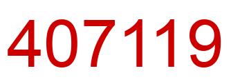 Number 407119 red image
