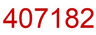 Number 407182 red image
