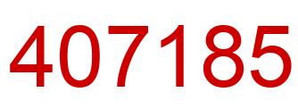 Number 407185 red image