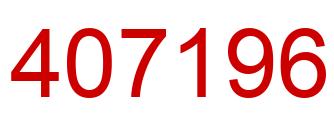 Number 407196 red image