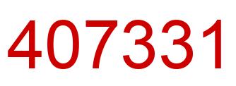 Number 407331 red image