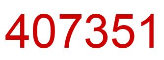 Number 407351 red image