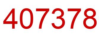 Number 407378 red image
