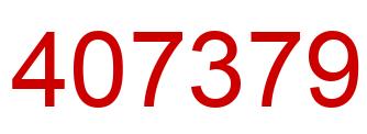 Number 407379 red image