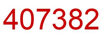Number 407382 red image