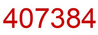 Number 407384 red image