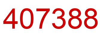 Number 407388 red image