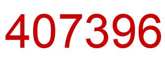 Number 407396 red image