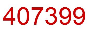 Number 407399 red image