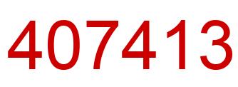 Number 407413 red image