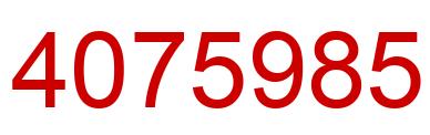 Number 4075985 red image