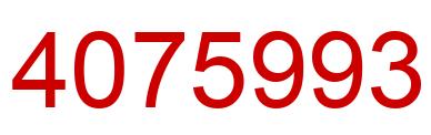 Number 4075993 red image