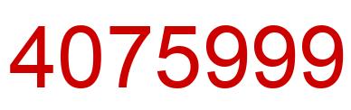 Number 4075999 red image