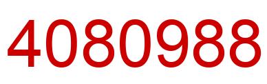 Number 4080988 red image