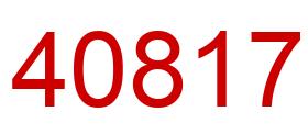 Número 40817 imagen rojo