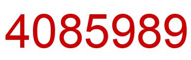 Número 4085989 imagen rojo