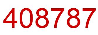 Number 408787 red image