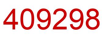 Number 409298 red image