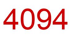 Number 4094 red image