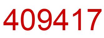 Number 409417 red image