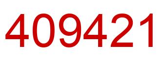 Number 409421 red image