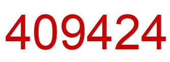 Number 409424 red image