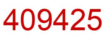 Number 409425 red image